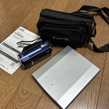 JVC Everio GZ-HM670-A HD Camcorder, 2 Batteries, DVD Writer, Used