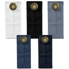 5 Pcs Denim Waist Extenders with Button, Adjustable Waistband Expanders for