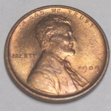 1909 V.D.B. LINCOLN CENT BU Unc. Red ID24353