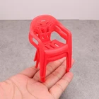 4PCS Plastic Backrest Chairs For 1/6 Dollhouse Accessories Doll Furniture TO