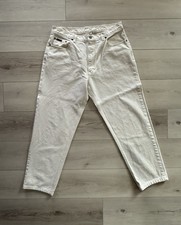 Calvin Klein Men's White Jeans 36 Made In USA 100 Cotton