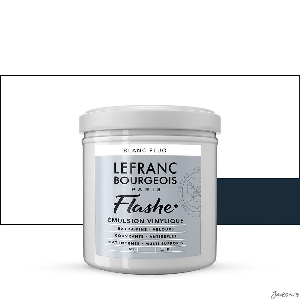 Lefranc Bourgeois Flashe Vinyl Emulsion Paint 125ml Fluorescent White Matt Fi...