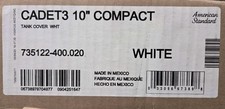Open American Standard Toilet Tank Lid 735122-400.020 Cadet 3 10" Compact White