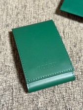 ROLEX green leather travel Pouch watch case genuine not for sale New and unused