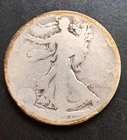 1921-D Walking Liberty half dollar in fair to good condition