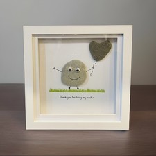 Friends/Family Pebble Art Picture, Pebble Art Framed Picture Gift/Home Decor