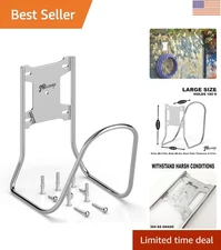 Elegant Polished Silver Heavy-Duty Hose Holder - Perfect for Every Garden