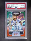 2018 Panini Prizm World Cup Lionel Messi #1 Argentina Green Orange Wave PSA 10
