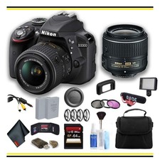 Nikon D3300 DSLR Camera with 18-55mm Lens 1532 Advanced Bundle W/Bag, Extra