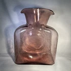 Vintage Blenko Glass 384 Double Spout Water Bottle Pitcher Amethyst Purple MCM
