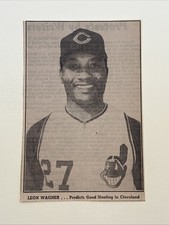 Leon Wagner Cleveland Indians 1964 Sporting News Baseball 4X6 Panel