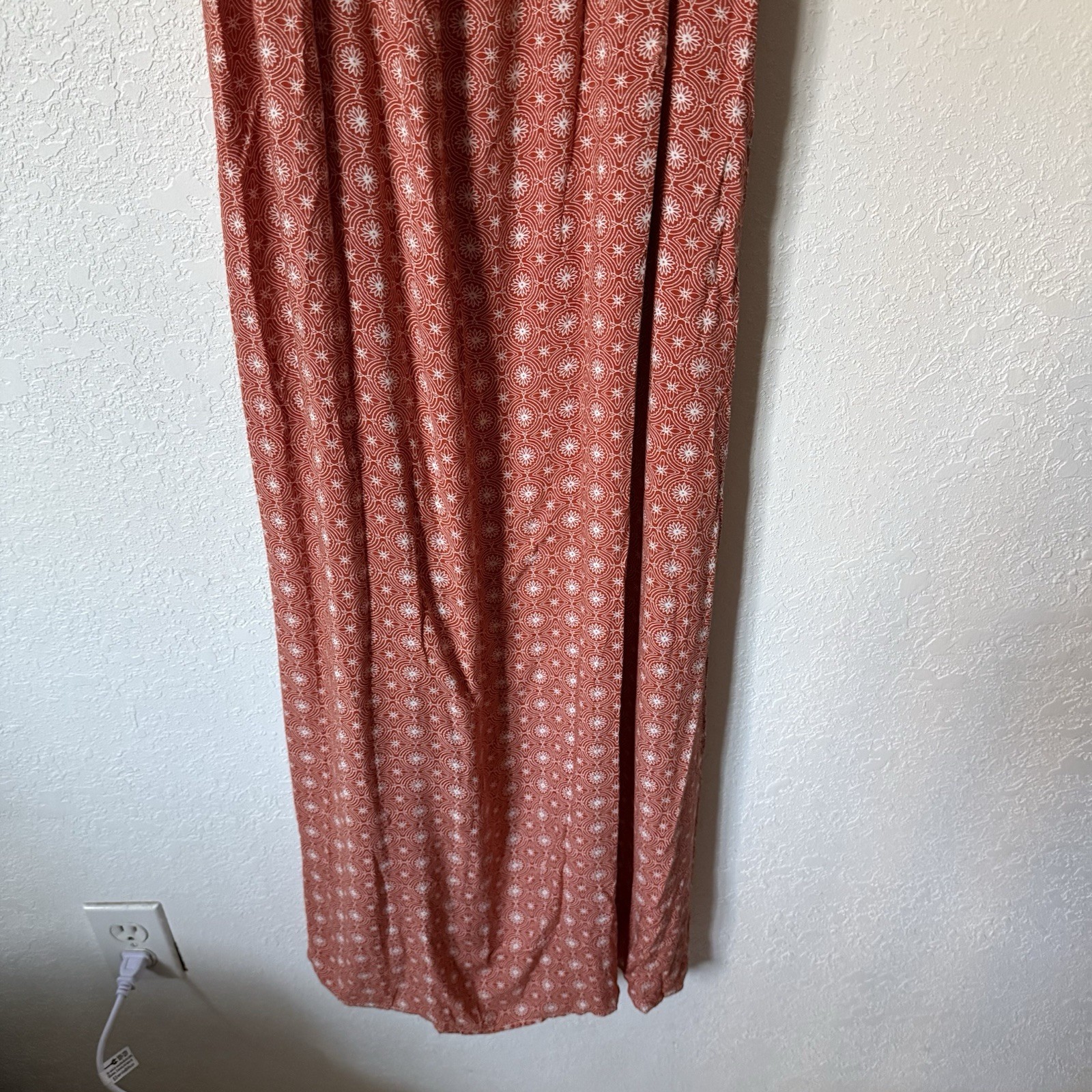 Uniqlo Rust Red Smocked Maxi Summer Spring  Dress, Small thumbnail 3