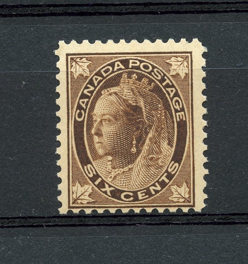 Canada #71 (C34) Queen Victoria & Maple Leaf, 6¢ brown, MNH, FVF, CV$350.00