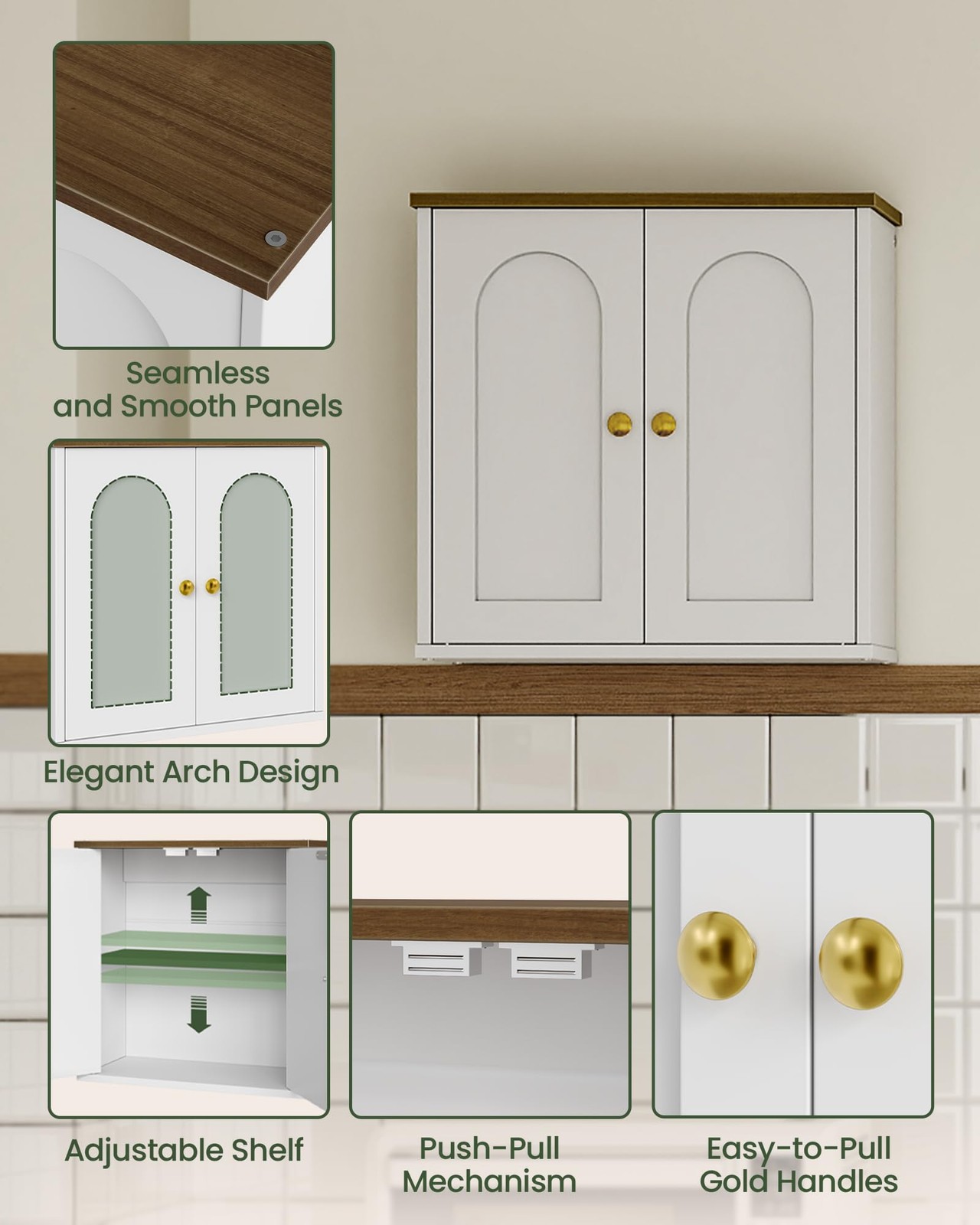 CHOEZON Bathroom Wall Cabinet, Medicine Cabinet with Adjustable Shelf, Modern...