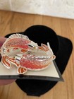 NWT Napier Twin Fish Brooch Pin Goldtone  Fashion Jewelry Silvertone Orange & Cl — photo 2