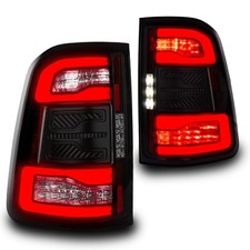 Smoked Led Tail Light Pair For 2019-2024 Dodge Ram 1500 W/oe Led Blind Spot Lamp