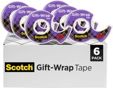 Gift Wrap Tape, Invisible, 0.75 In. X 650 In., 6 Dispensers/Pack, Create Hallowe