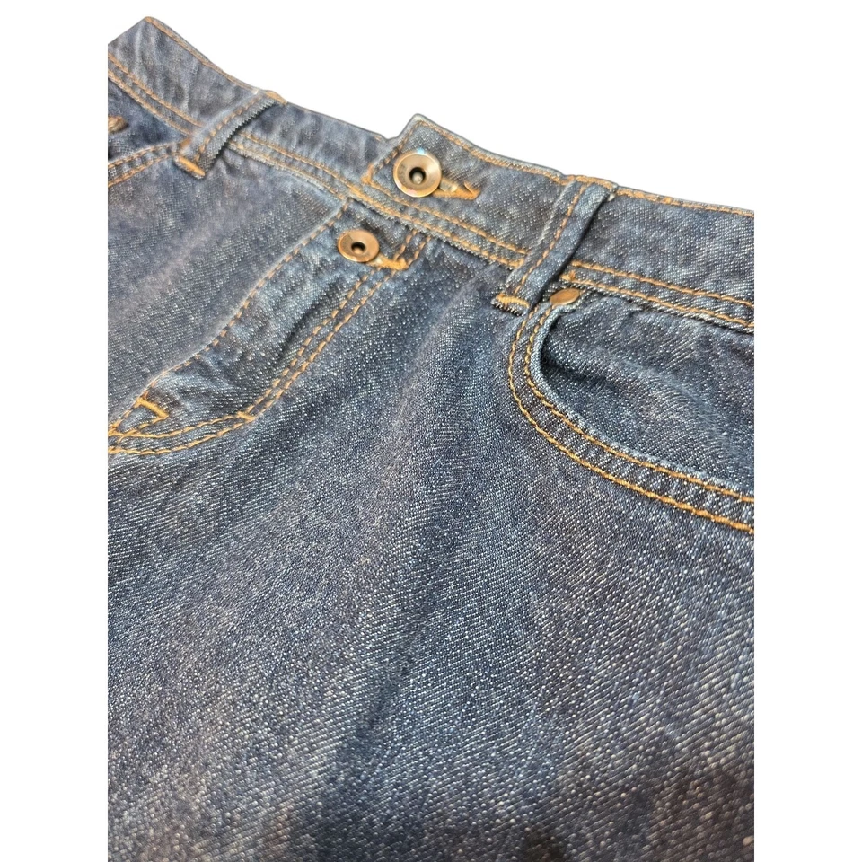 Esprit Denim Mini Skirt Dark Wash Women's Size 8 Embroidered Pockets Casual  - Image 3 of 4