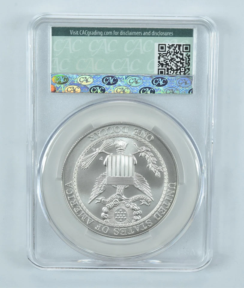 2008-P Bald Eagle Commemorative Silver Dollar MS70 CAC - Image 2 of 4