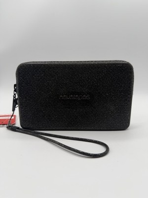 Havaianas Glitter Black Mini Wristlet Zip Pouch Wallet Case Bag NWT Brazil