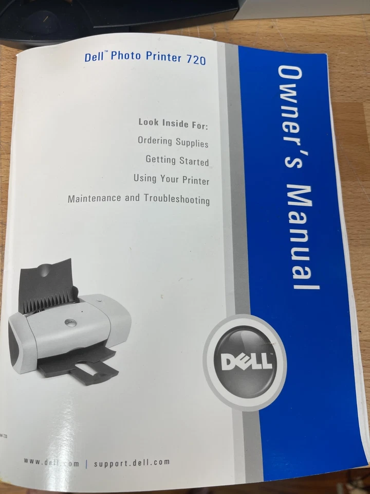 Dell Photo Printer 720 Inkjet Printer w/ Driver CD & Owner’s Manual – Untested - Image 3 of 4