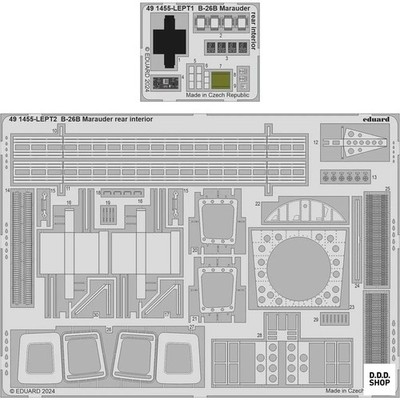 1/48 B-26B Marauder Heckrumpf innen Fotoätzteile für Plastikmodell