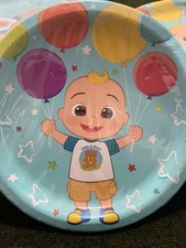 Unique COCOMELON Birthday Party Paper Plates 8 ct, 1 pack Kid JJ