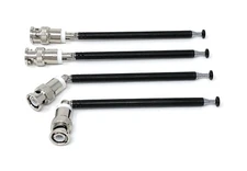 4pcs Telescopic Antennas w/ BNC Connectors for Portable Radio Scanner VHF UHF