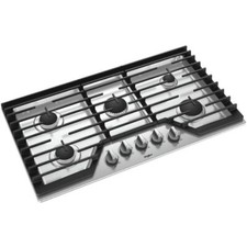 Whirlpool WCG97US6HS 36" 5-Burner Gas Cooktop in Stainless Steel