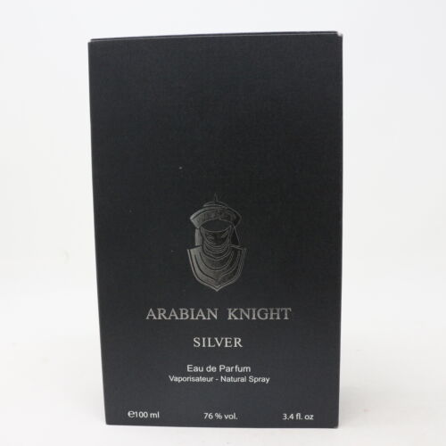 Arabian Knight Silver by Arabian Oud Eau De Parfum 3.4oz Spray New With Box - Afbeelding 1 van 2