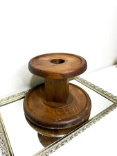 Vintage Wooden Spining Sewing Thread Spool Holder , Primative Carosel Spice 