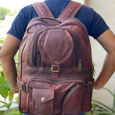 Real Leather Backpack Bag Men Laptop Vintage Satchel Travel Genuine 17" Large | eBay Real Leather Backpack Bag Men Laptop Vintage Satchel Travel Genuine 17" Large | eBay