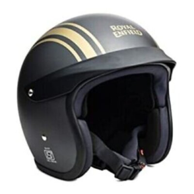 FiT For Royal Enfield ISI Certified Open Face Helmet (Athena Grey-Size: L)
