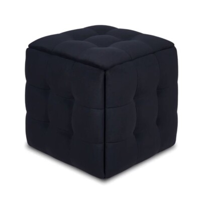 Ottoman transformer 5in1 color black size 20x20x20 inch.