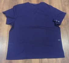 Sivvan Men Woman V-Neck 3 Pocket Scrub Top Stylish Comfortable Roomy Fit 2XL