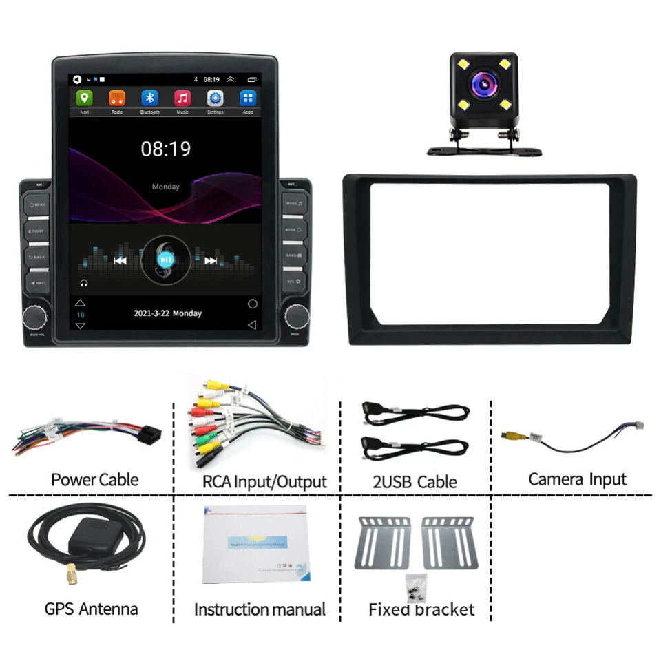 For 2007-2014 GMC Sierra 1500 2500 3500 CarPlay Android 13 Car Radio Stereo GPS - Image 4 of 4