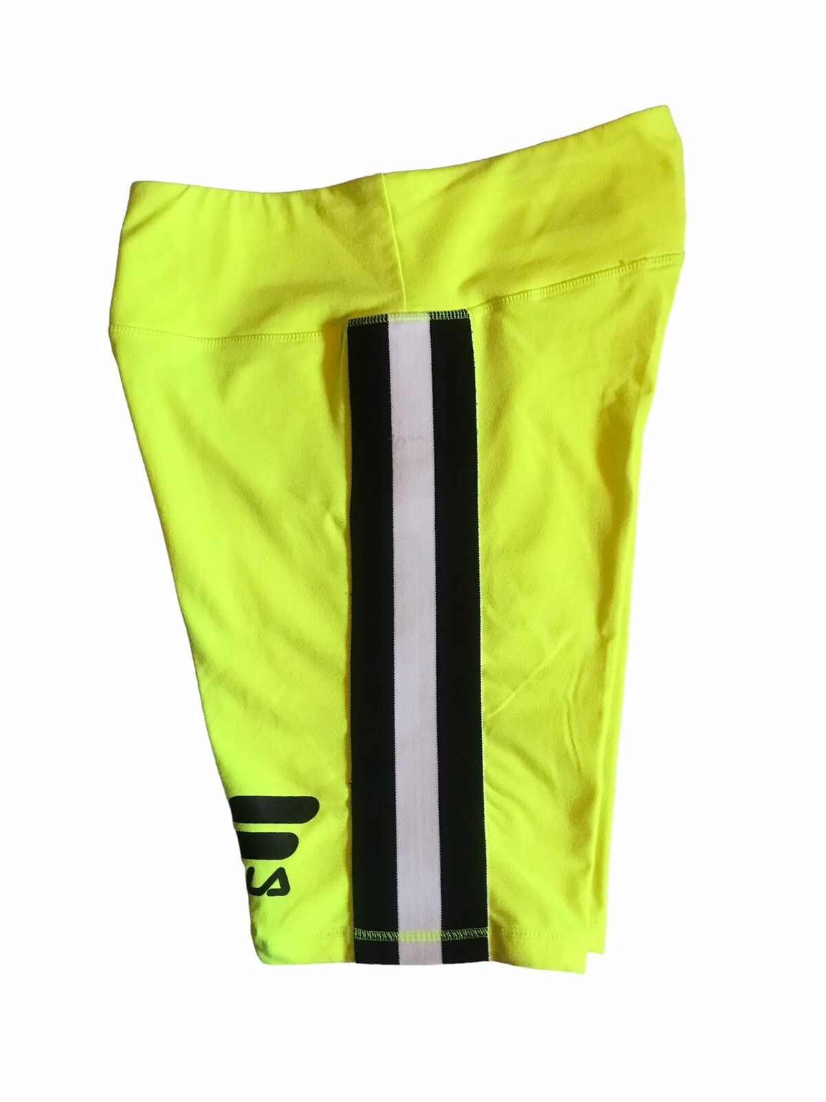 Pantaloncini donna Fila Activewear gialli taglia media elasticizzati biker ciclismo