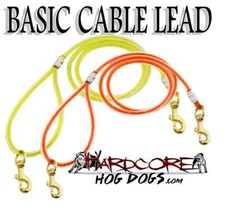 BASIC 4.5ft CABLE LEAD 1-DOG Version BASIC Brass Plated Snap on Both ends
