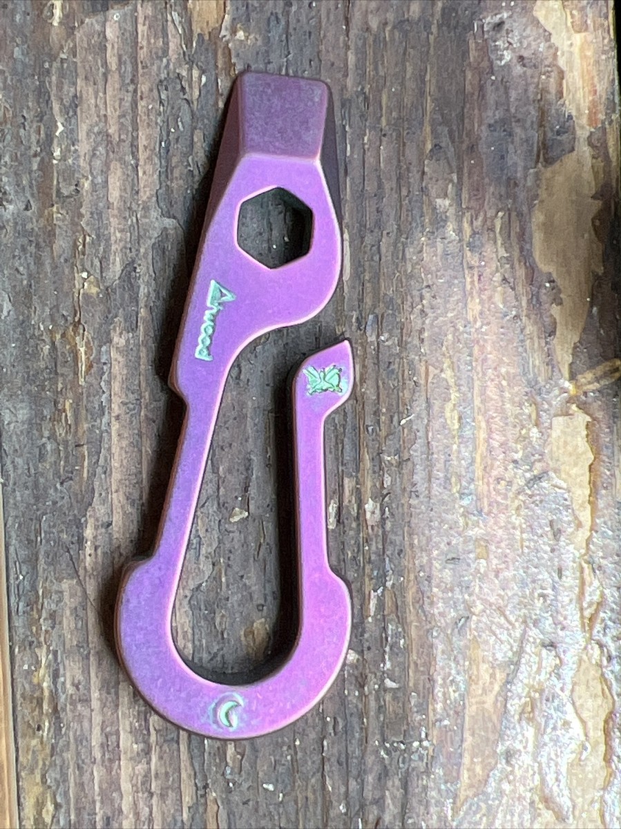 小物 Peter Atwood Timascus Hangman Peter Atwood anodized titanium HANGMAN, STAMPED w/ 🪰🌙 | eBay