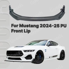 Fits 2024-2025 Ford Mustang Front Bumper Lower Lip Spoiler with Corner Splitter
