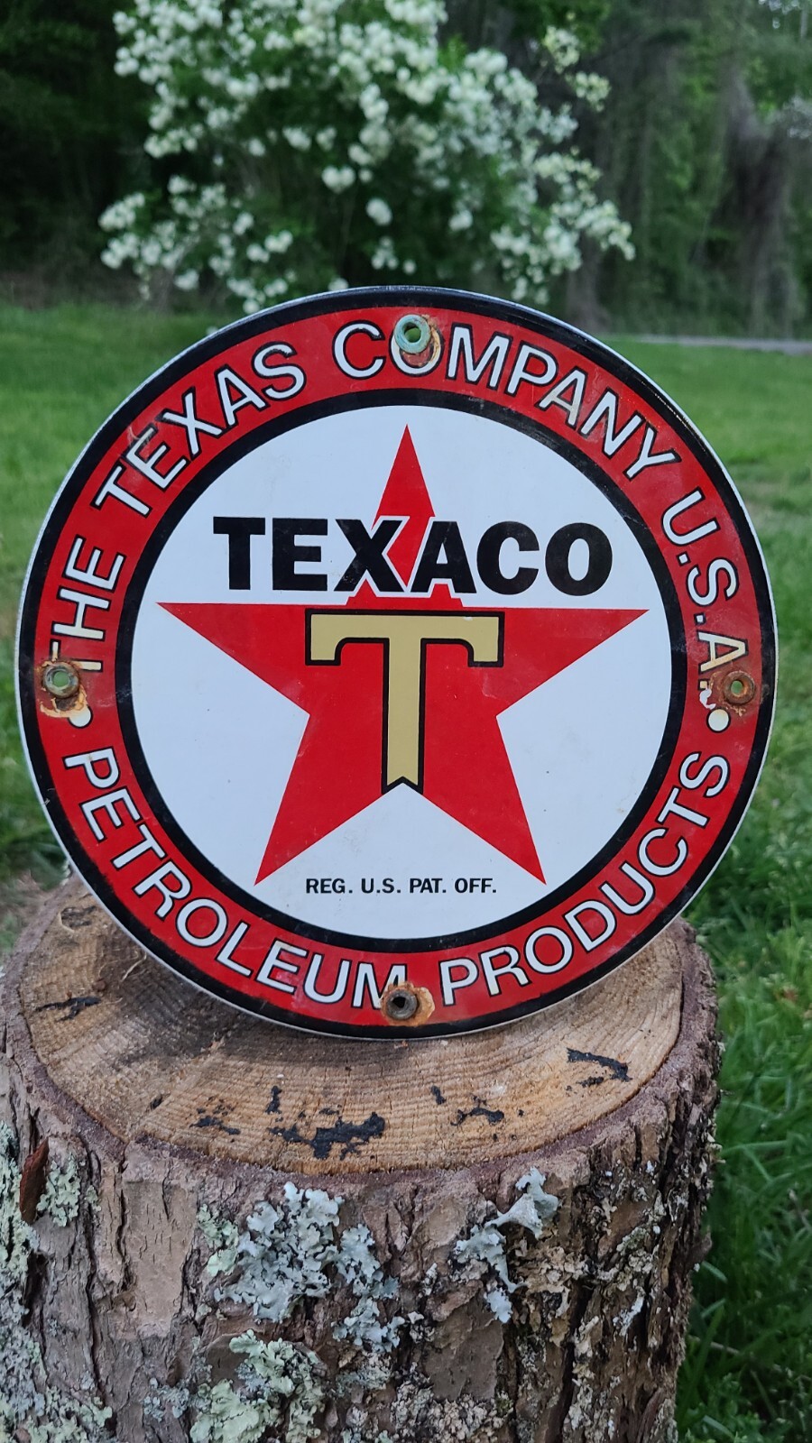 Texaco Petroleum Gasoline vintage Texas Petroleum gas oil pump