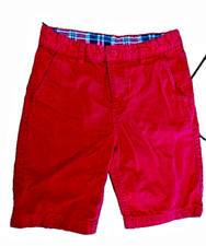 Roebuck Co. Boys Shorts Red Size 16 Pockets Zip Closure Bermuda 100 Cotton