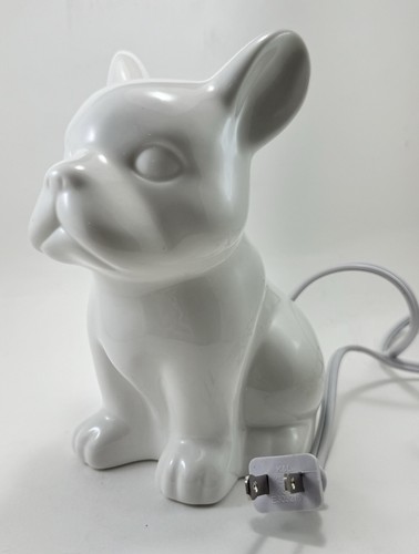 French Bulldog Night Light Lamp Soft White Glow Ceramic 7 inches for Dog Lovers - Picture 2 of 14