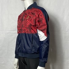 Nike Jacket Men s S Red Blue FIBA Air Jordan Full Zip Legacy Flight Windbreaker