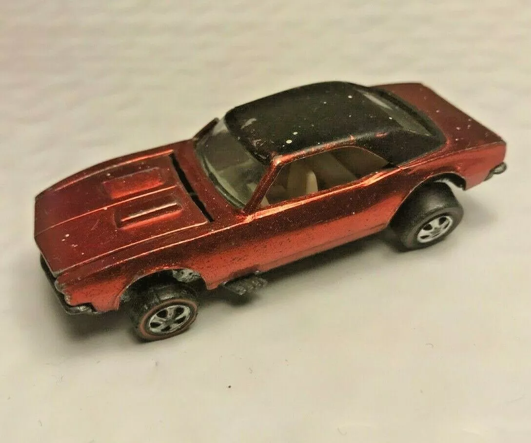 Hot Wheels Redline 1967 Camaro Red Black Roof redlines camero spectraflame car