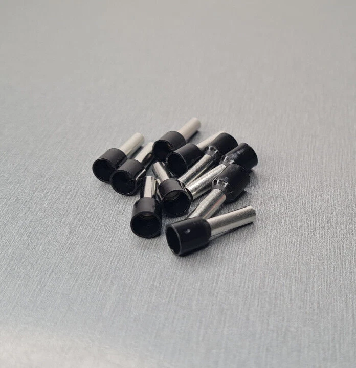 10/20/50/100Pcs E6012 10AWG 6mm² BLACK Insulated Ferrule Bootlace Terminal Crimp - image 3 of 4