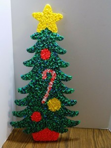 Vintage Melted Popcorn Plastic Decor Christmas Tree Ebay