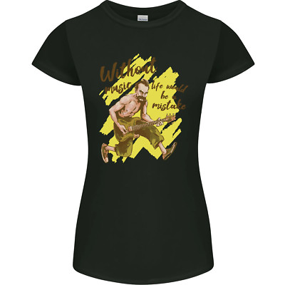 Ohne Musik wäre das Leben ein Fehler Gitarre Damen Petite Cut T-Shirt
