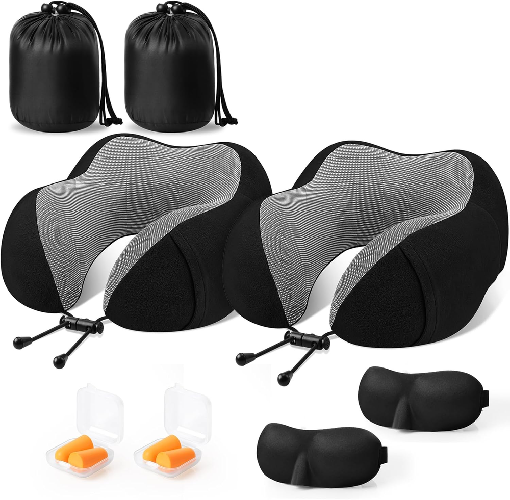 Premium Memory Foam Travel Neck Pillow for Comfort & Support Premium Memory Foam Travel Neck Pillow for Comfort & Support