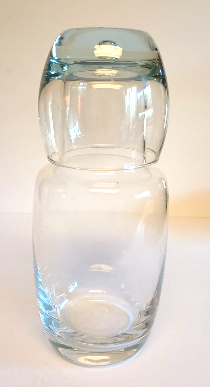 Krosno Poland Clear Glass MCM Bedside Carafe Tumble Up Set Glass eBay